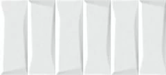Керамическая плитка Cersanit Evolution EVG053 20*44 кирпичи рельеф белая