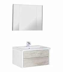 Комплект мебели Roca Ronda 80 белый глянец/бетон