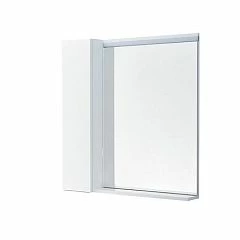Зеркало-шкаф Aquaton Рене 80 белый глянец/грецкий орех L